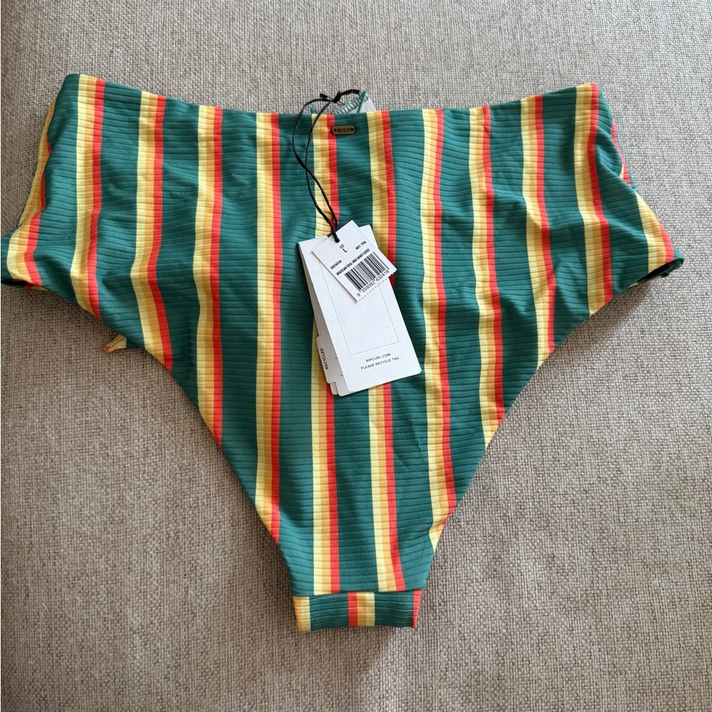 Rip Curl Striped Retro Bikini Set with Bow Detail - Large - NEW - Picture 9 of 9